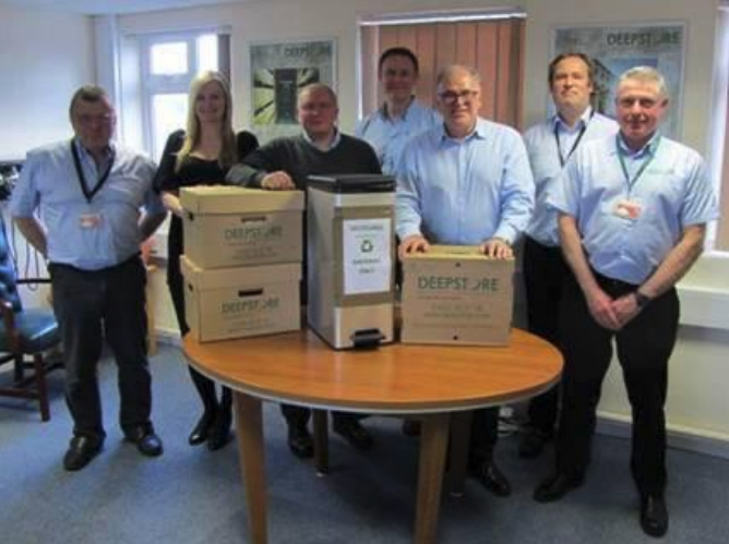 Staff representing zero waste at DeepStore offices